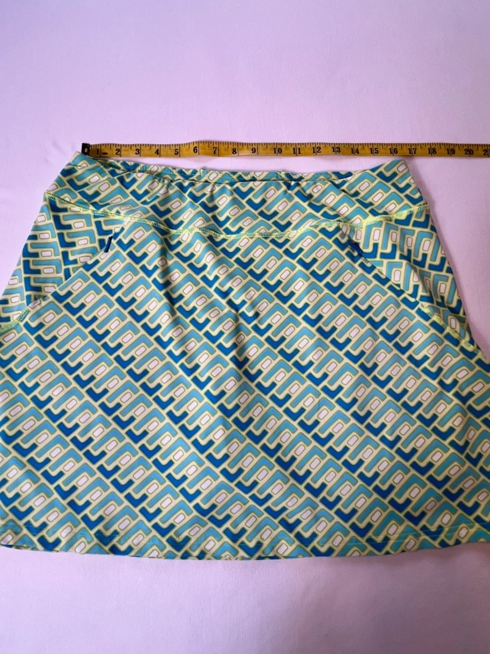 Title Nine Diamalete Geometric Activewear Skort Sz L